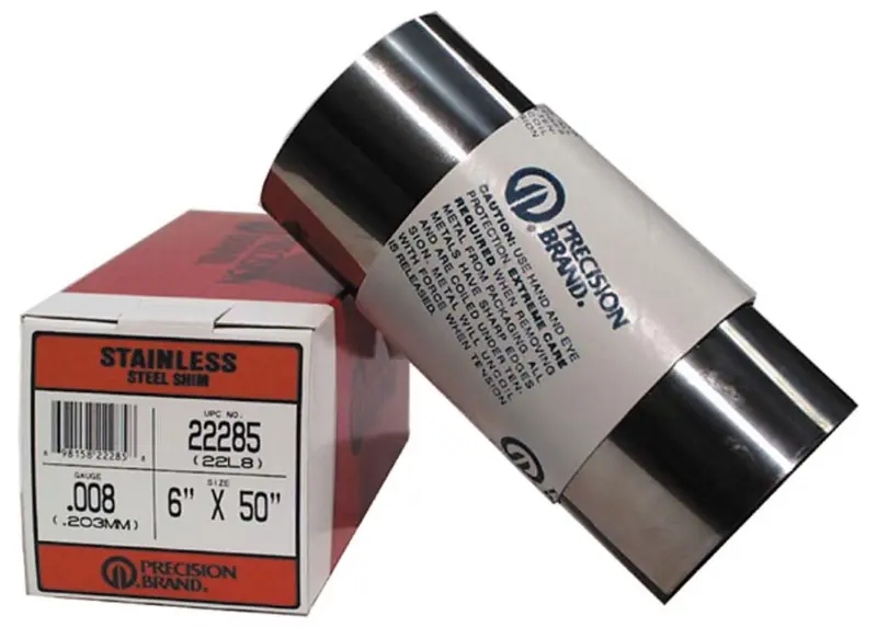 Precision Brand 0.0005" Stainless Mild Steel Shim Stock 6" x 60" Roll, 22LXX