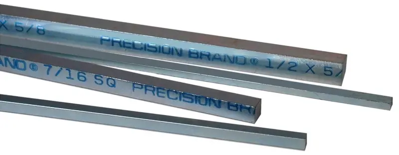 Precision Brand 1-3/8" Square Keystock, Zinc Plated, 36" Length (Pack 2), 14820