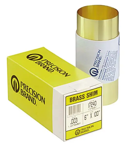 Precision Dependable Brand 0.015" Naval Brass Branded® Shim Stock 12" x 120" Roll, 17SS15 Precision Brand