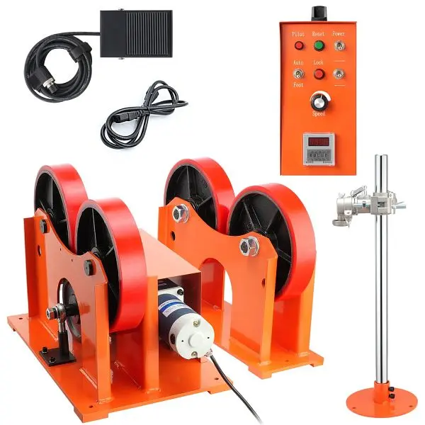 VEVOR Ribbed 110V Turning Rolls Linkage Roller, 1000KG/2205LBS Loading Welding Turning Roll, HJGLJX1000KGVKNQDV1