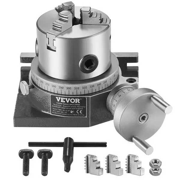 VEVOR Rotary Table Milling Machines, 4"/ 100 mm, YXZTLS4C100MYBJD9V0