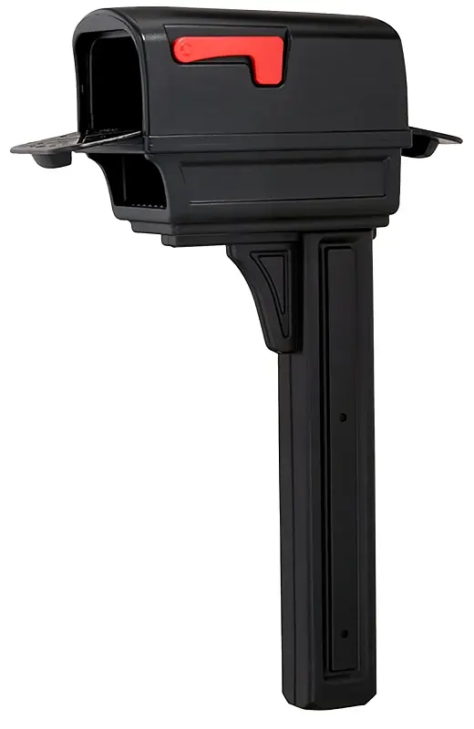 Gibraltar Mailboxes Gentry Series GGC1B0000 Mailbox Post Combo, 1000 cu- Mailbox, Plastic Mailbox, Plastic Post, Onyx