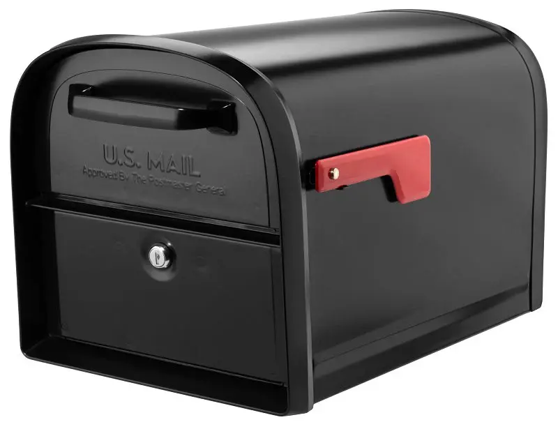 Architectural Mailboxes 6300B-10 Oasis Spacious Mailbox, Steel, Galvanized, 11.3 W, 20 D, 11-1/2 H, Black
