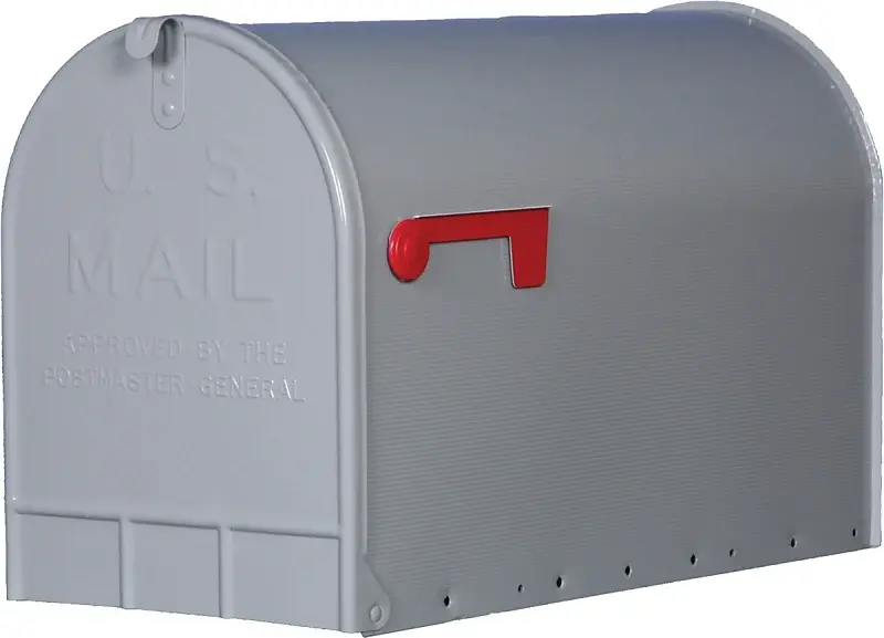 Gibraltar Mailboxes ST200000 Series Rural Mailbox, Slate, 3175 cu- Capacity, Galvanized Steel, Powder-Coated, 11.7 W