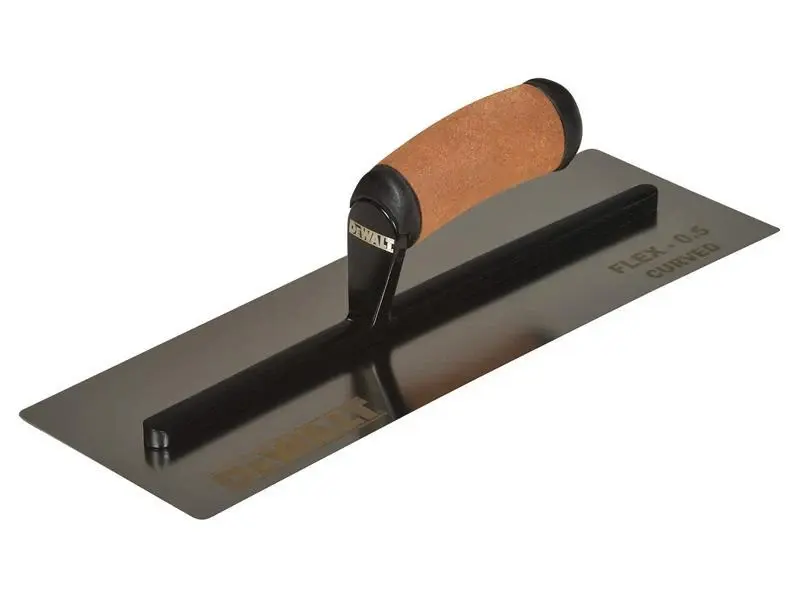 DEWALT 0.5mm FLEX Stainless Alloy Curved Trowel, Leather Handle 14in