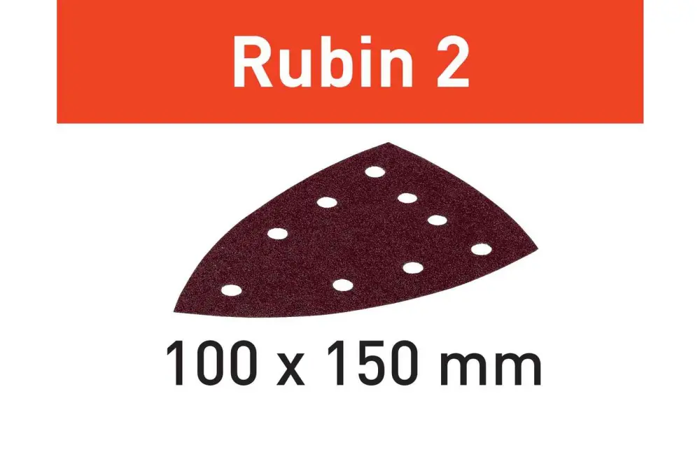 Festool 100x150mm Rubin2 Abrasives, 9-hole
