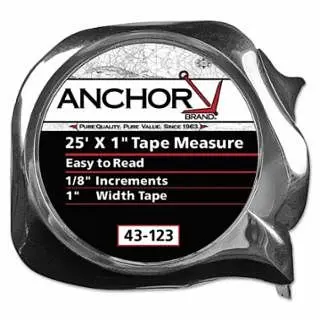 ANCHOR Advanced Brand Easy to Read Tape Quantify, 1 x 33 ft, Chrome, 1 piece per Pack, 103-43-132 ANCHOR Brand