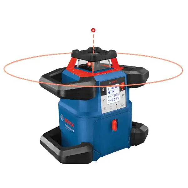 Bosch 18V REVOLVE4000 Connected Self-Leveling Horizontal/Vertical Rotary Laser (1) CORE18V 4.0 Ah Space-saving Battery, 06...