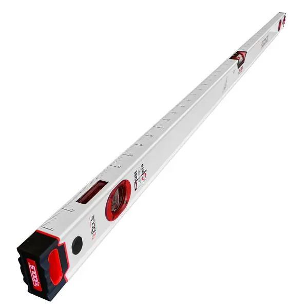 CE Tools 48-Inch Red Edge Construction Level, Shock-Proof Vial, Milled Bottom, Sturdy End Caps (48"), CET121