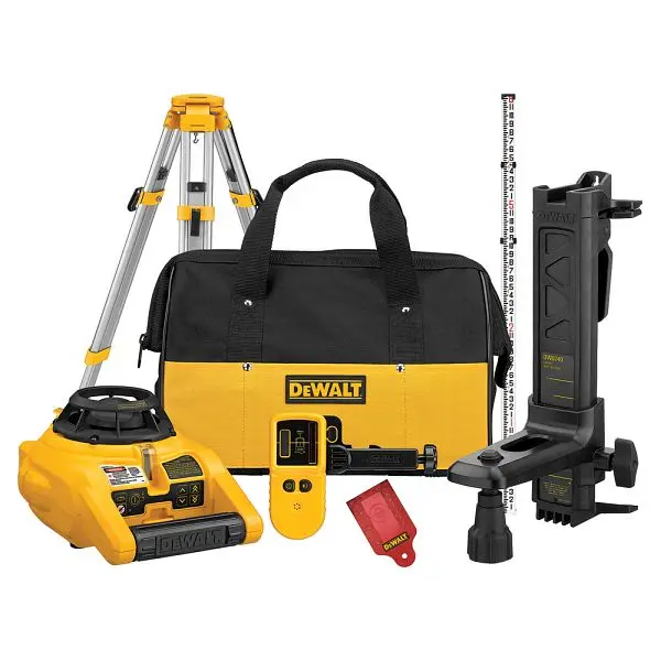 DeWalt Self-Leveling Int/Ext Rotary Laser Kit, DW074KDT