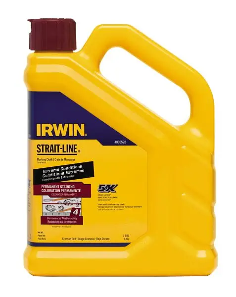 Irwin Chalk 2 Lb - Crimson Red Permanent Staining, 4935522 Irwin Tools