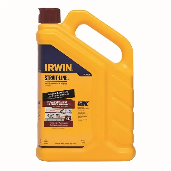 Irwin Chalk 4 Lb - Crimson Scarlet Permanent, 4935525 Irwin Tools