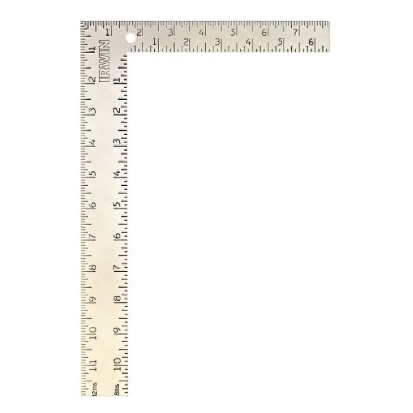 Irwin Hardened Steel Carpenter Square 8" x 12", 1794462 Irwin Tools