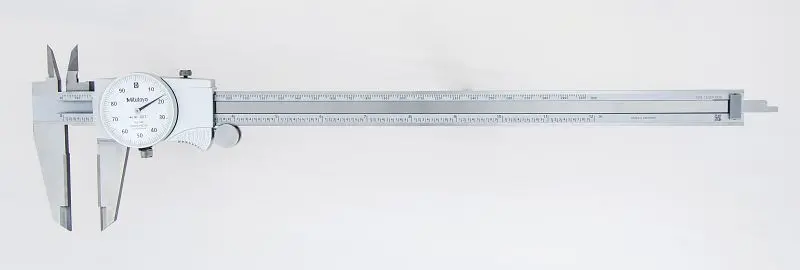 Mitutoyo Dial Caliper, 0-12 , .001 , Carbide OD/ID, 505-748