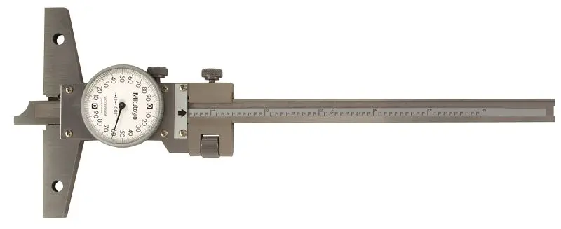 Mitutoyo Dial Depth Gage, Dial, 0-6 , .0001 , 527-311-50