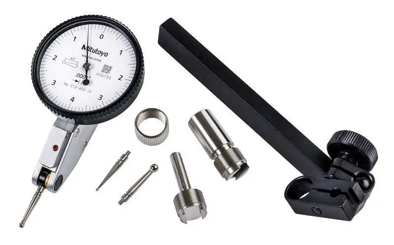 Mitutoyo Dial Test Indicator, .0001 , .008 , 15mm, Full Set, 513-403-10T