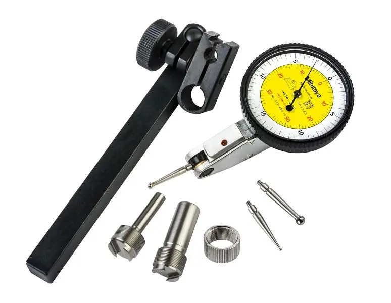 Mitutoyo Dial Test Indicator, I/m, .0005 , .03, 19.9mm, Full Set, 513-406-10T