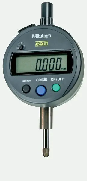 Mitutoyo Digimatic Indicator, ID-S ABSOLUTE Digimatic Indicator, I/m .5 , .00005 , 3/8, Lug Back, 543-792