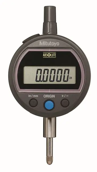 Mitutoyo Digimatic Indicator, ID-S ABSOLUTE Solar Digimatic Indicator, I/m .5 , .0005 , 3/8, Back Type Lug, 543-507
