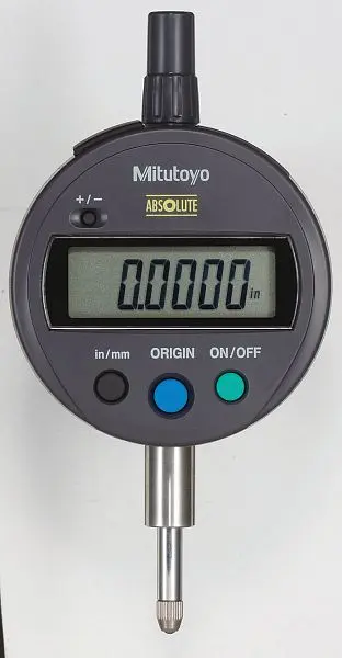 Mitutoyo Performance Digimatic Indicator, ID-S ABSOLUTE Digimatic Indicator, I/m .5 , .0005 , 3/8, Lug Back, 543-783