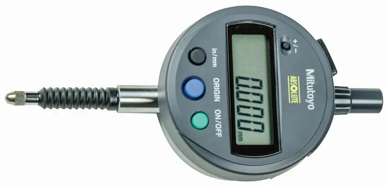 Mitutoyo Smooth Digimatic Indicator, ID-S ABSOLUTE Digimatic Indicator, I/m .5 , .00005 , 3/8, Lug Back, Dustproof, 543-796
