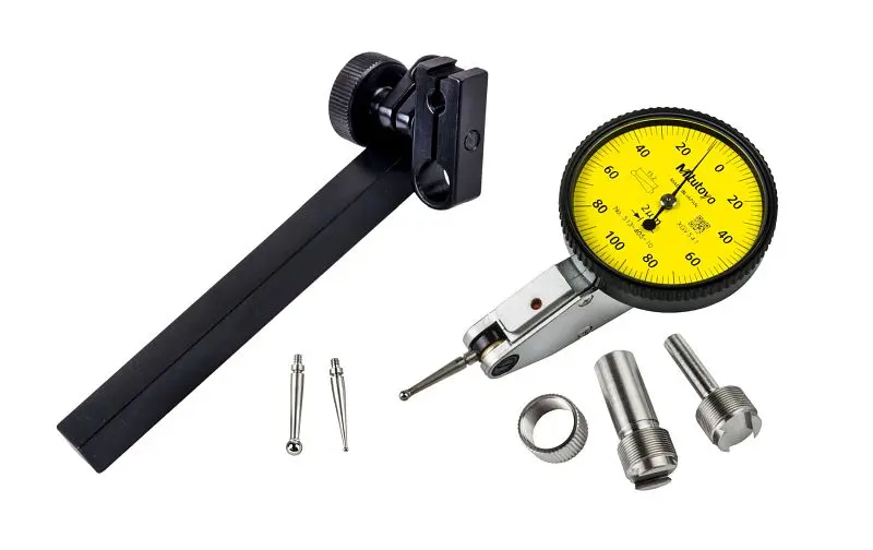 Mitutoyo Textured Dial Test Indicator, .002mm, .2mm, 14.7mm, Full Set, 513-405-10T