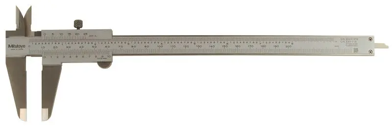 Mitutoyo Vernier Caliper, 200mm/8 , .02mm/.001 , Dual Scale, 530-118