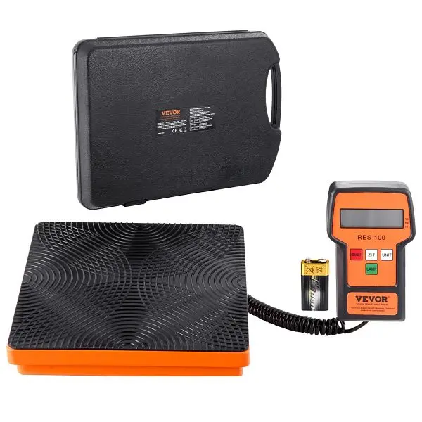 VEVOR Advanced Refrigerant Scale 220 lbs HAVC Charging Recovery, Wired Remote Regulation, 5g High Precision Crate and Dry ...