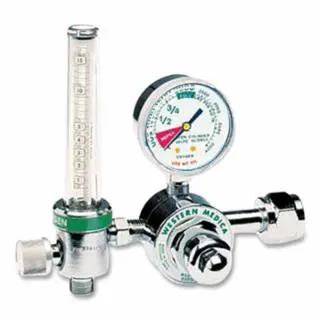WESTERN Quality ENTERPRISES M1 Series Flowmeter Regulator, Oxygen, 1/2 To 7 Lpm, 3000 Psi Inlet, Cga 540 Nut and Nipple, D...
