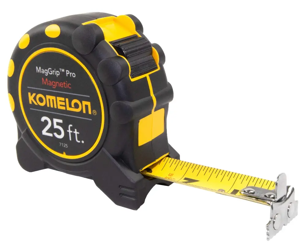 Komelon 7125 Monster Maggrip 25-Foot Measuring Tape Magnetic End, Canary, 25ft- Blade