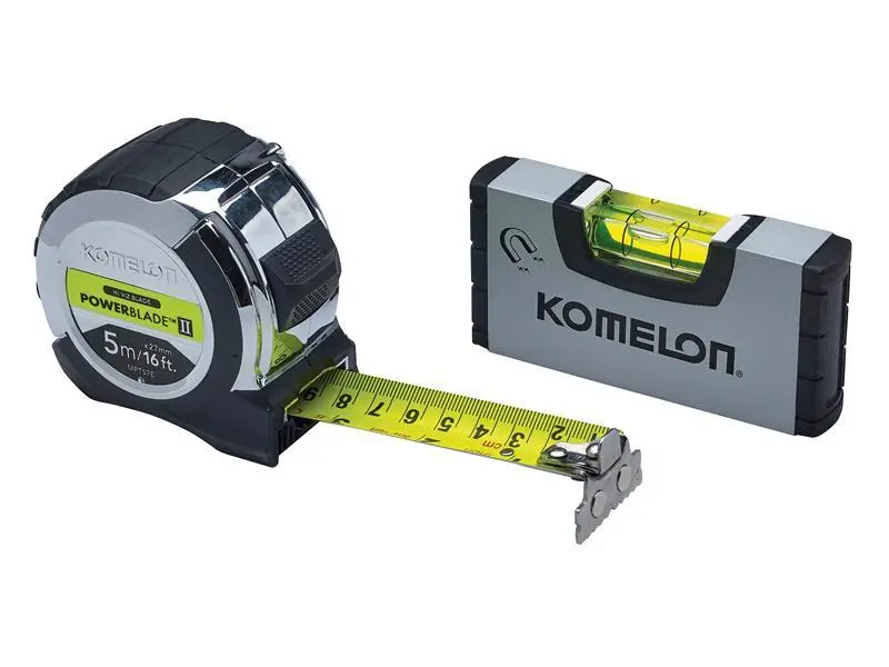 Komelon PowerBladeª II Pocket Tape 5m (Width 27mm) (Metric only) Travel Level