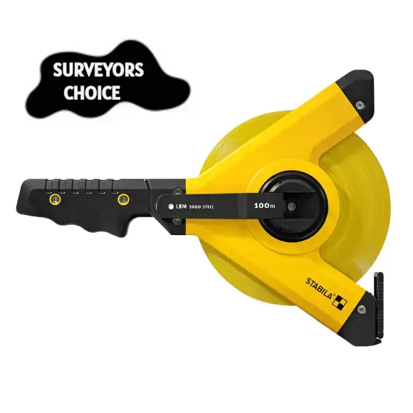 Stabila LBM 1000 METAL 100MT Open Reel Surveyors Tape, metric scale