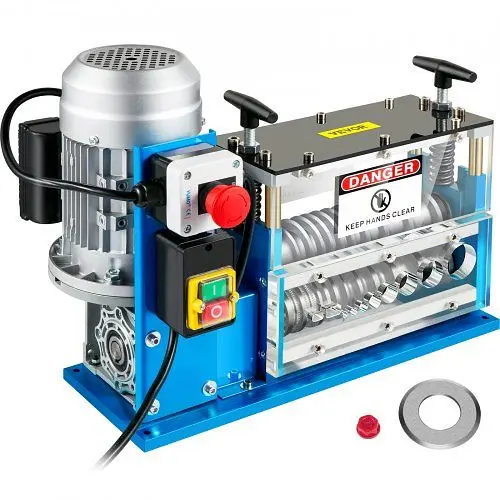 VEVOR Cable Wire Stripping Machine 0.06"-1.5", Travel-friendly Powered Wire Stripper Machine 11 Channels 10 Blad...