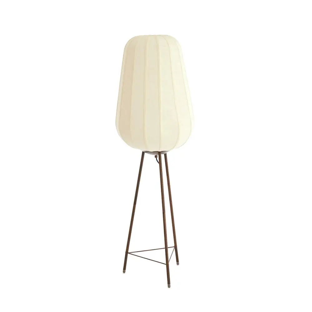 Bibury Timber Floor Lamp - White