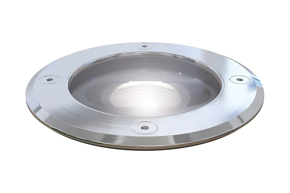 4lite Outdoor 120mm Recessed Ground LED Light 6w 229lm IP67 Rust-resistant Steel Cool White
