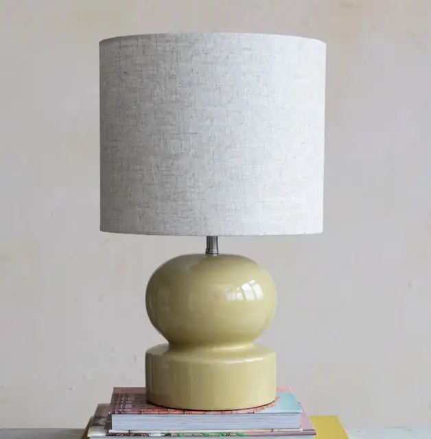 Celery Green Stoneware Table Lamp