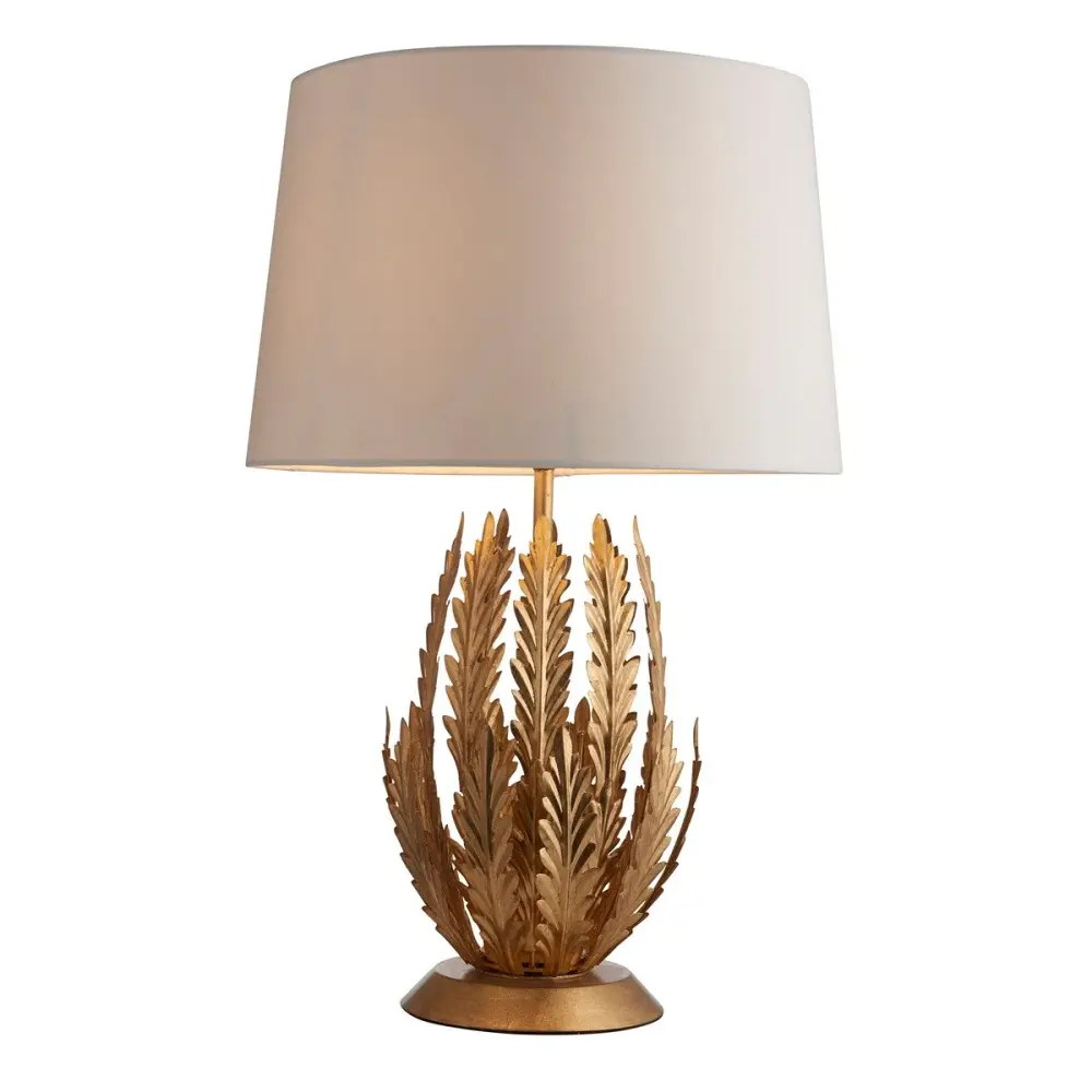 Delphine Leaf Table Lamp - Amber