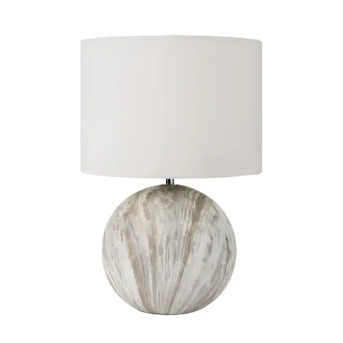 Dusk Stone Effect Earthenware Table Lamp - Grey | Outlet