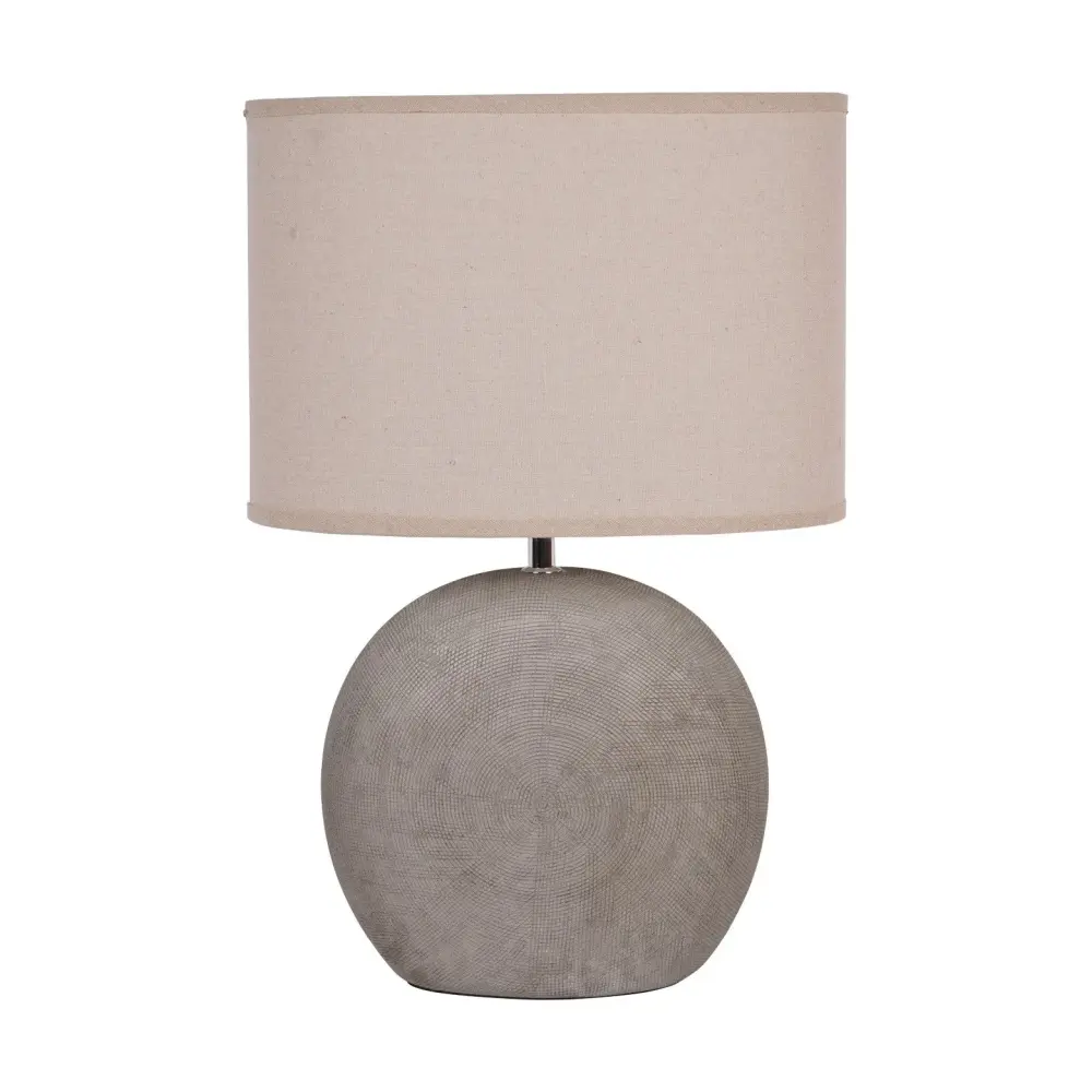 Lunara Textured Ceramic Table Lamp - Grey