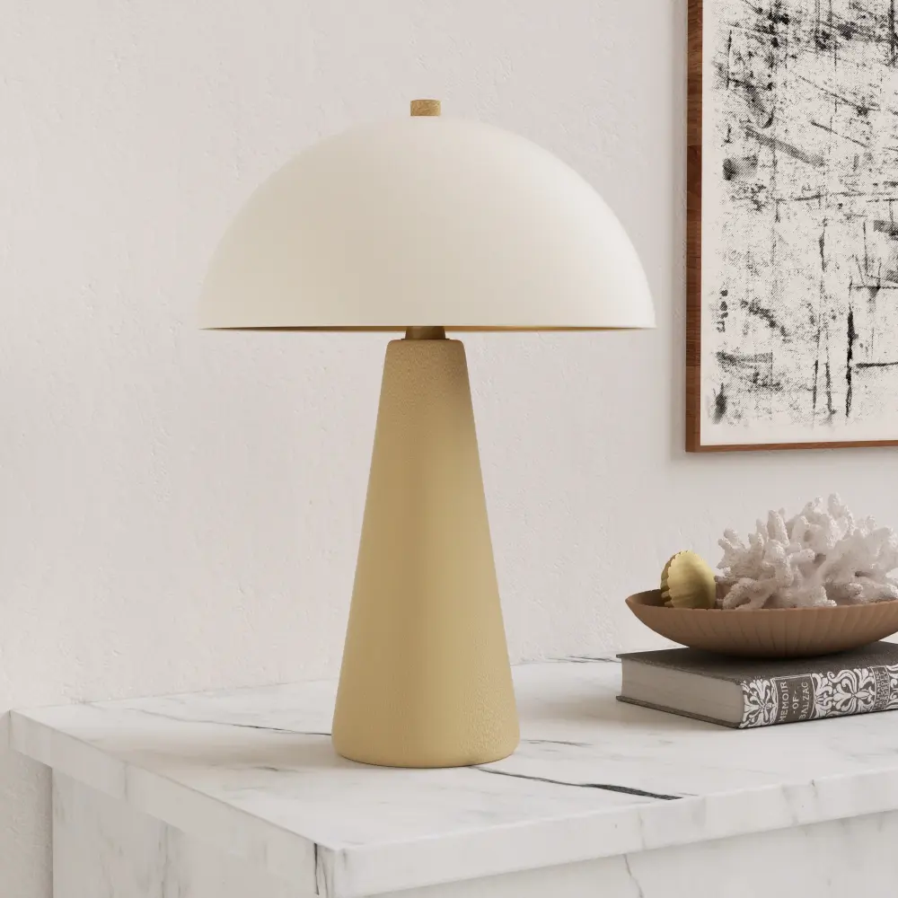 Vivid 17.8" Modern Clay And Metal Table Lamp Living Room/bedroom #T211