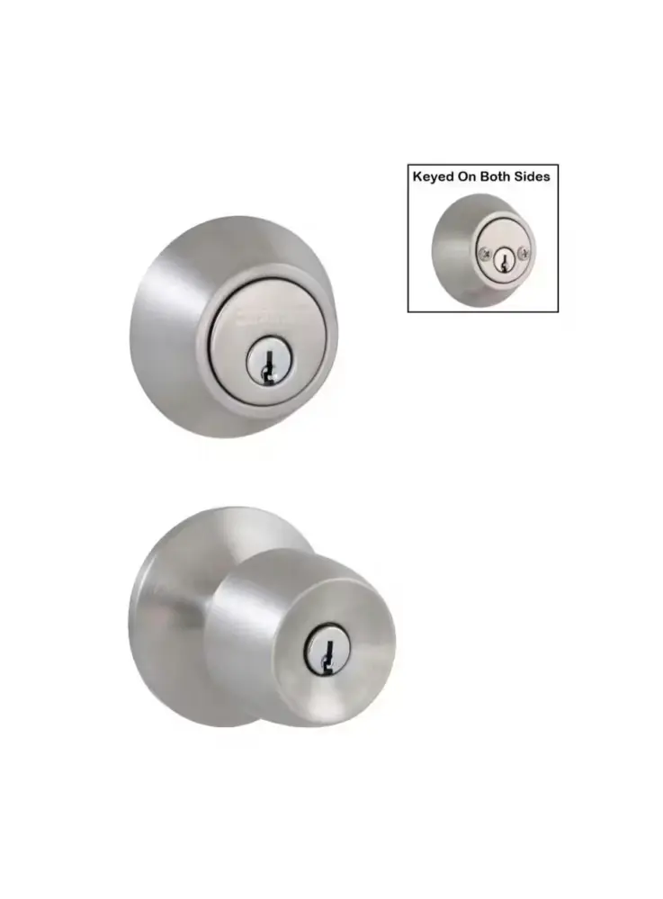 Defiant Brandywine Stainless Steel Combo Pack Paired Cylinder Deadbolt Damaged Box