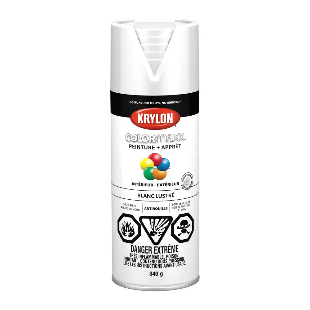 Krylon COLORMAXX Paint + Primer Gloss Ivory, 340 g