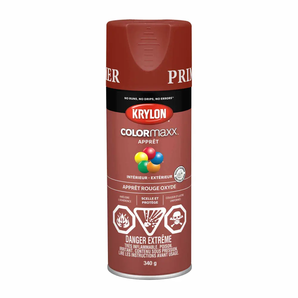 Krylon COLORMAXX Paint + Primer Ruby Oxide, 340 g