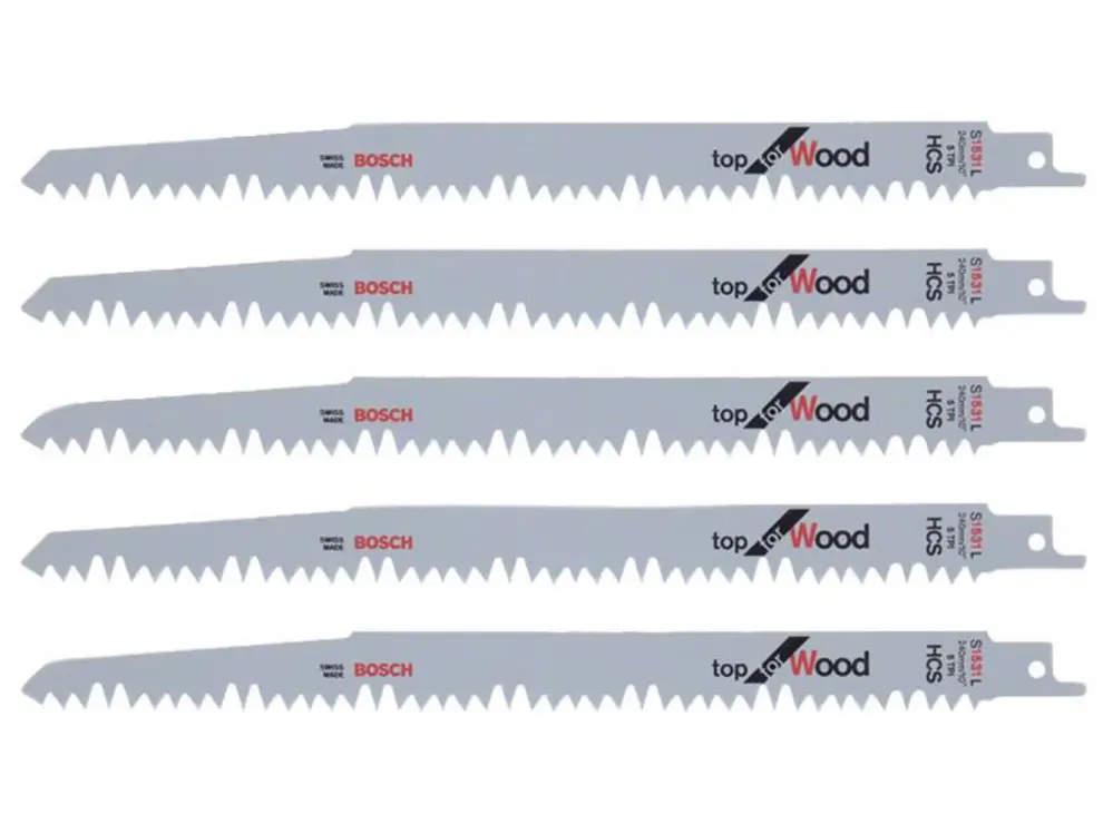 Bosch Powertool Accessories S 1531 L Top Wood Reciprocating Saw Blade 240Mm 5 Tpi(Pack 5)