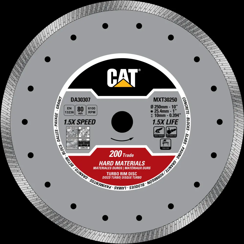 Cat® 200 Trade Turbo Tough Materials Diamond Blade 4" - 105mm