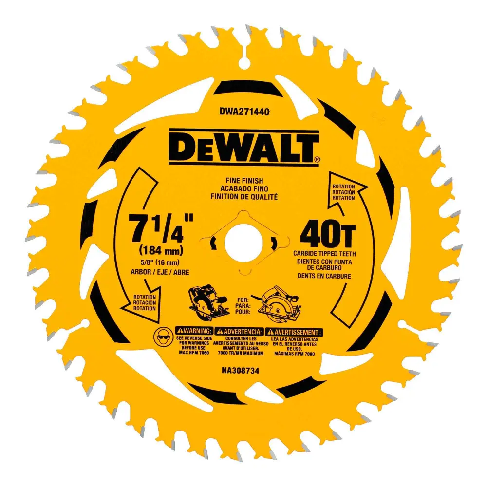 Circular Saw Blade, 7-1/4'' x 40 Teeth