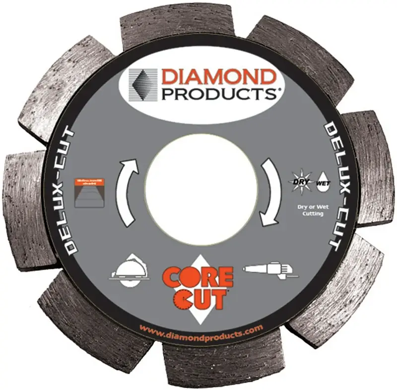 Diamond Products 21072 Circular Saw Blade, 4-1/2 Dia, 7/8 Arbor, Diamond Cutting Edge