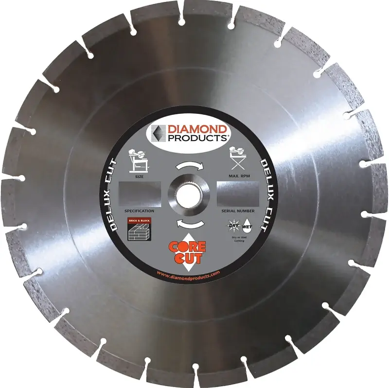 Diamond Products 70495 Circular Saw Blade, 12 Dia, 1 Arbor, Diamond Cutting Edge
