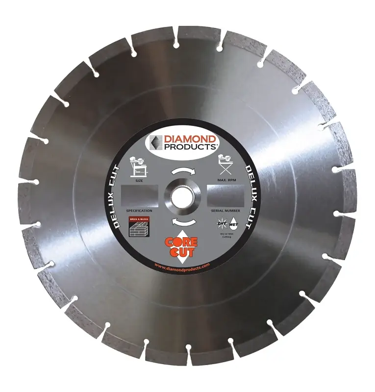 Diamond Products 70499 Circular Saw Blade, 14 Dia, 1 Arbor, Diamond Cutting Edge