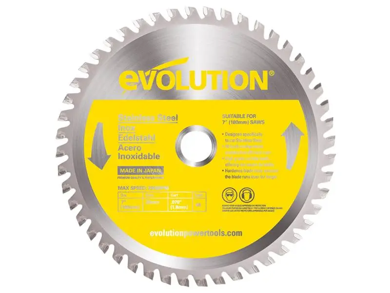Evolution Rust-proof Steel Cutting Circular Saw Blade 180 x 20mm x 48T